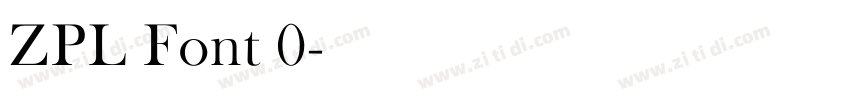 ZPL Font 0字体转换